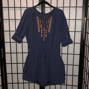 Navy Romper